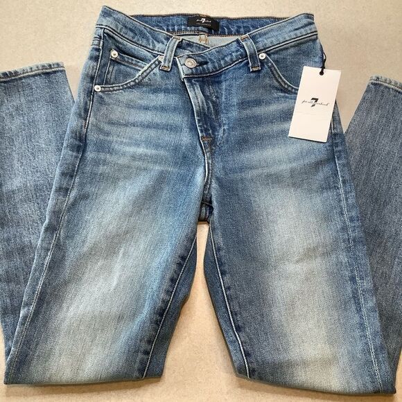 7 For All Mankind Jean 23 Asymmetrical Skinny NWT‎ - Picture 2 of 7